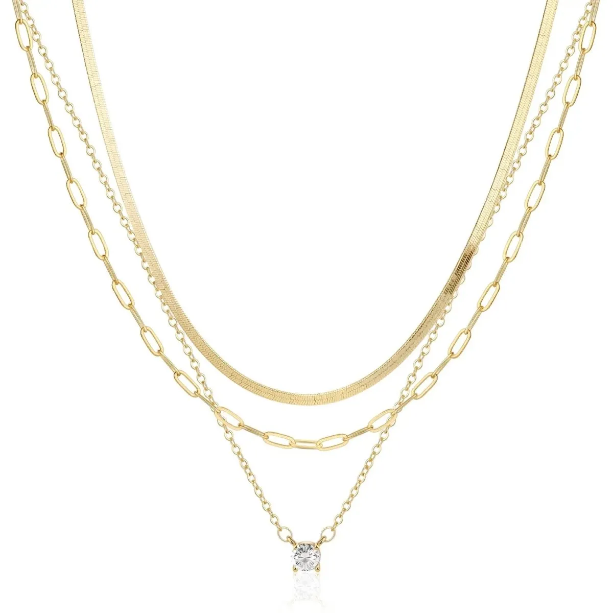 Kyerlyn Gold Filled Cubic Zirconia Necklaces