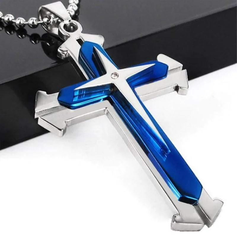 Men's Christian Necklace <br> Layered