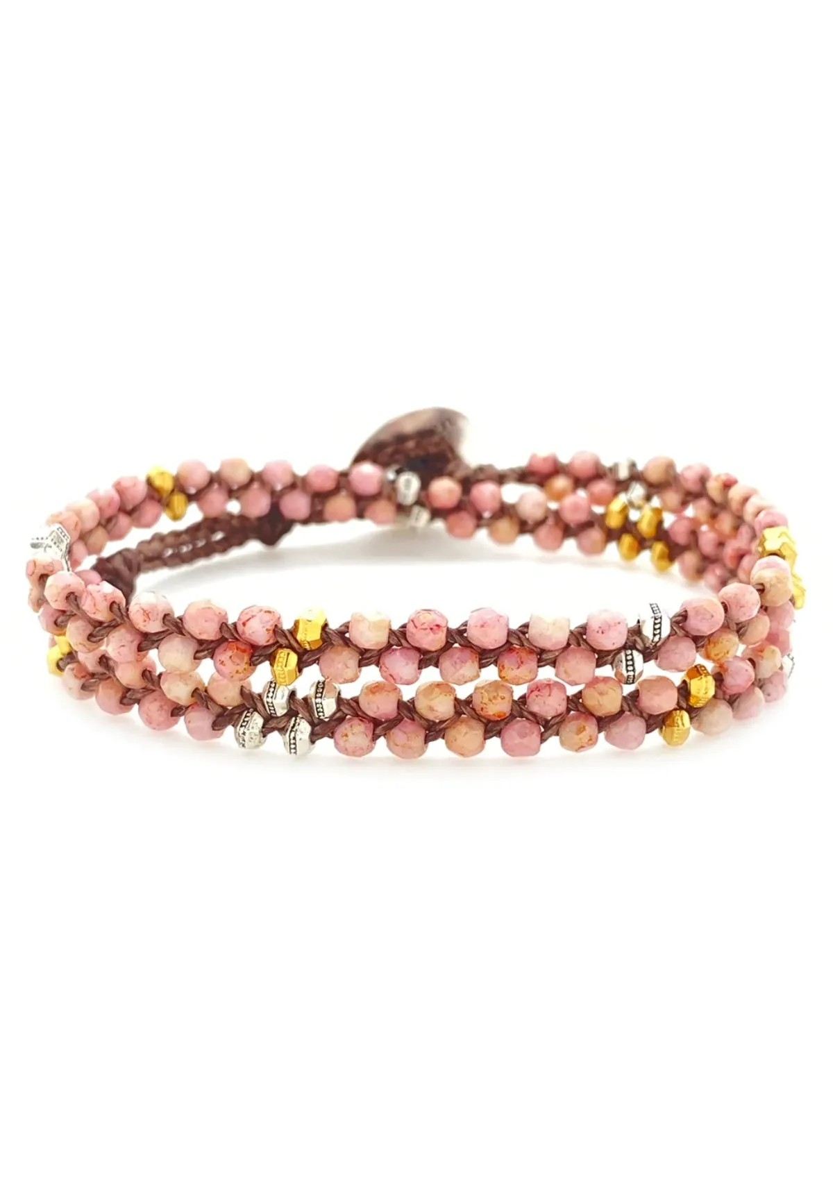 Meridian Wrap Bracelet Pink