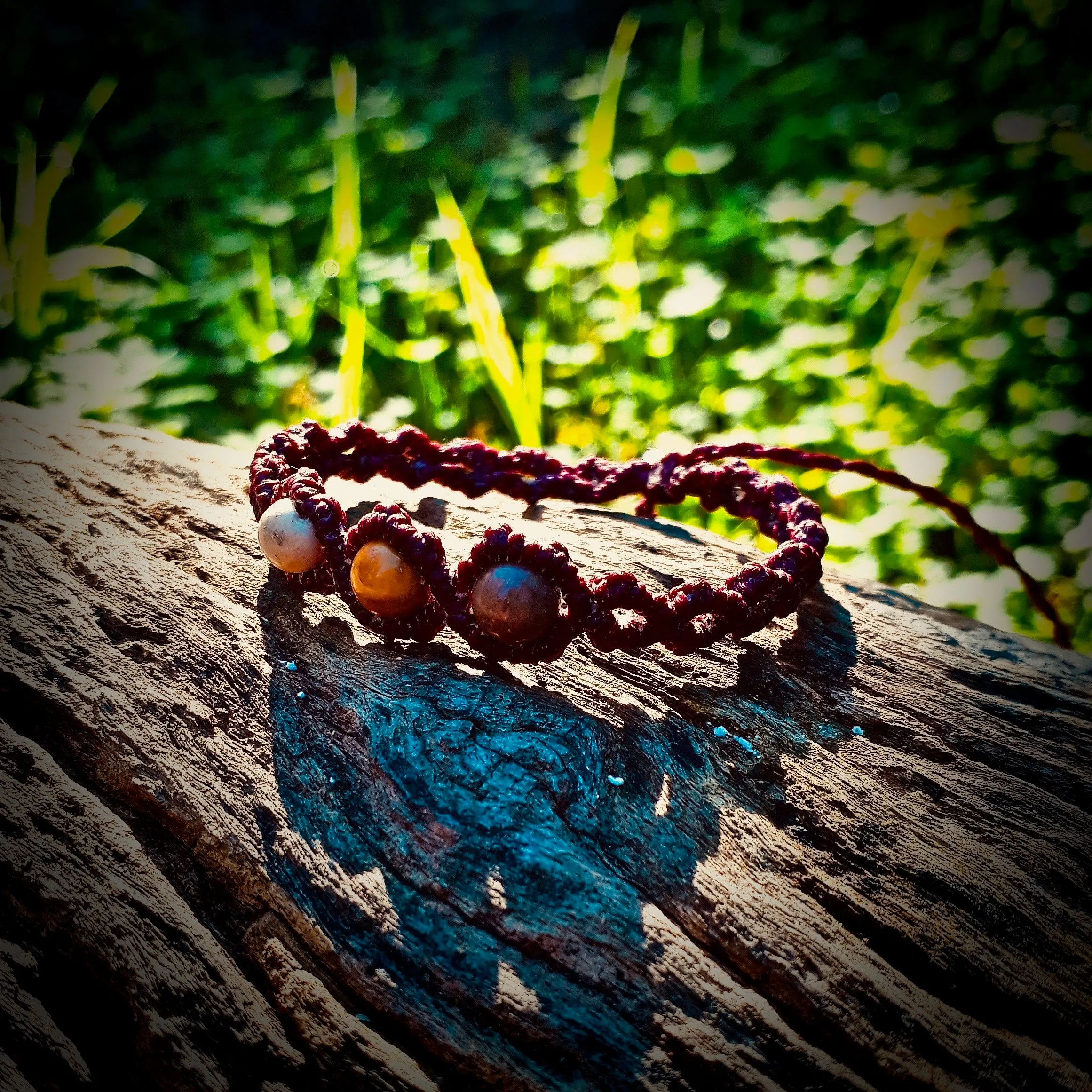 Mookaite jasper beads bracelet