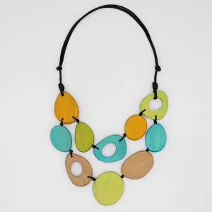 Multi-Color Dancing Tango Double Strand Necklace