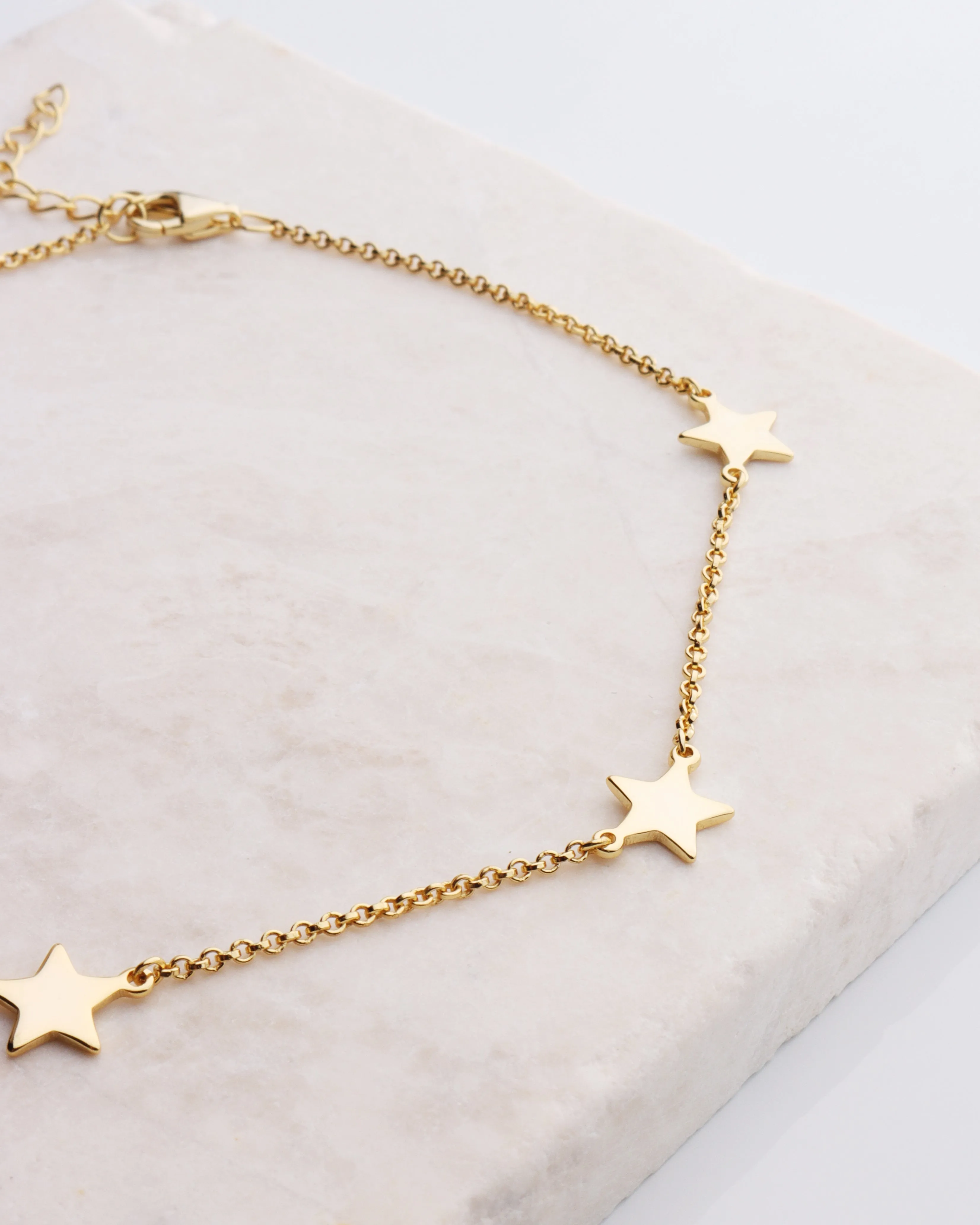 Multi Star Charm Anklet