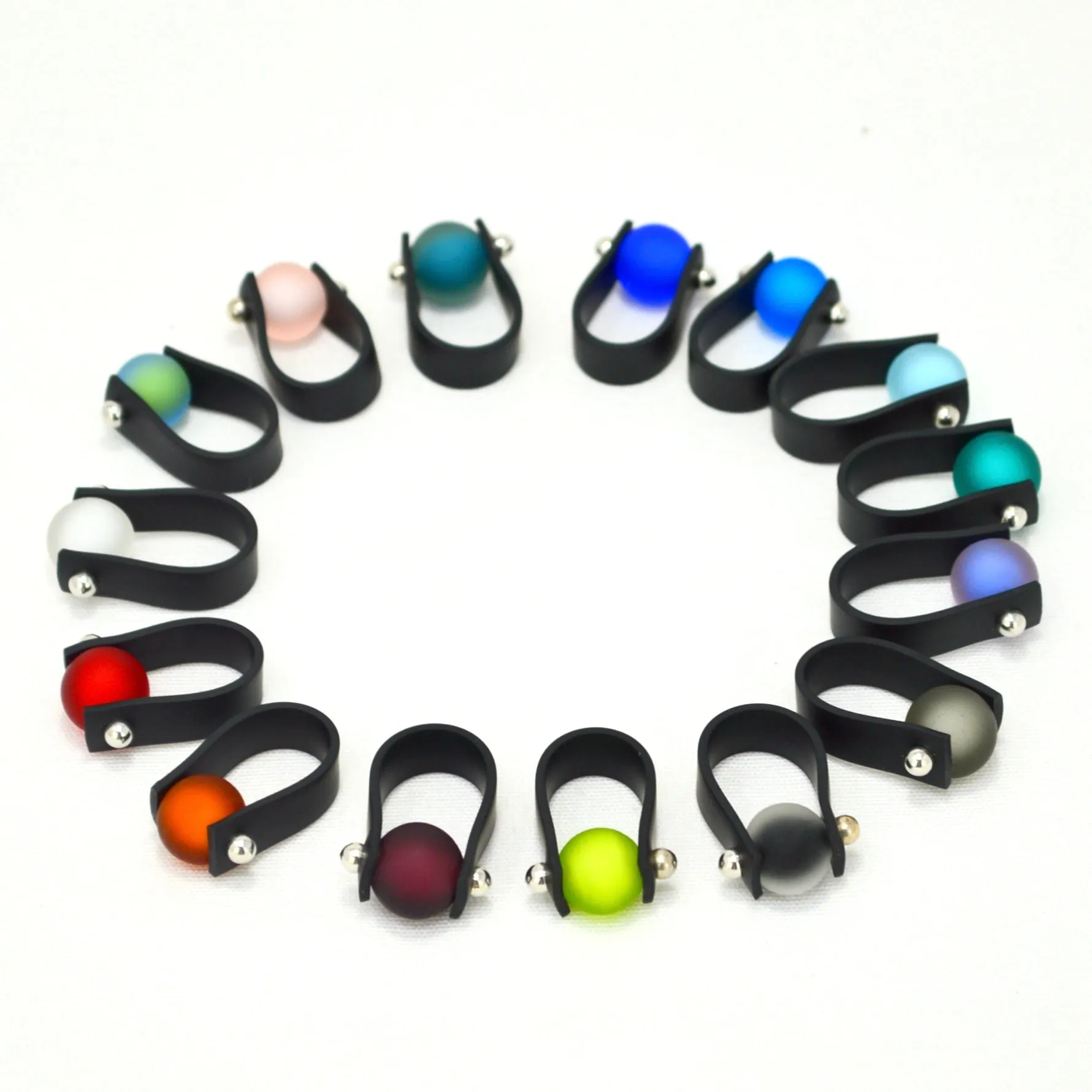 Murano Glass Bead Ring, Assorted Colors , Made in Italy