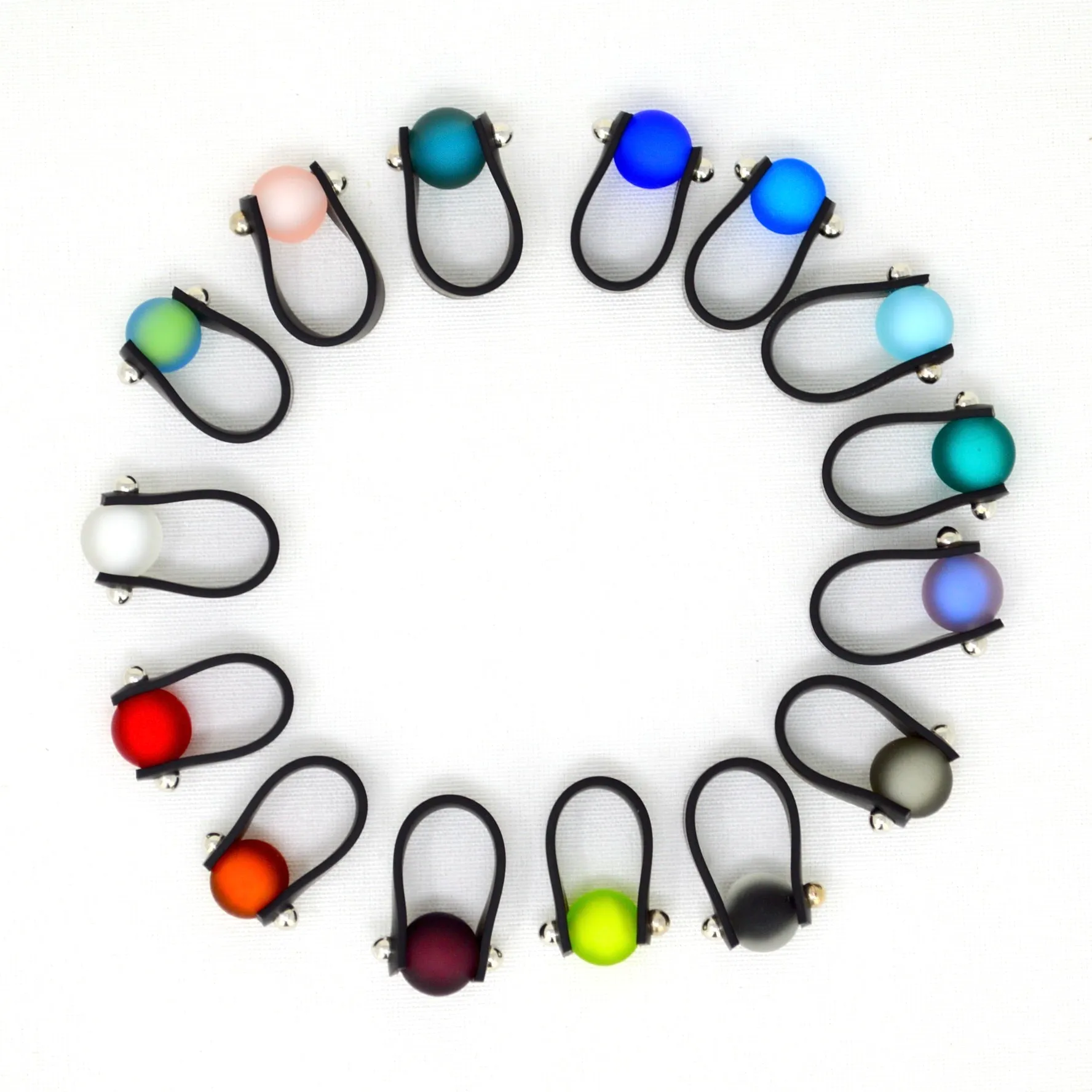 Murano Glass Bead Ring, Assorted Colors , Made in Italy