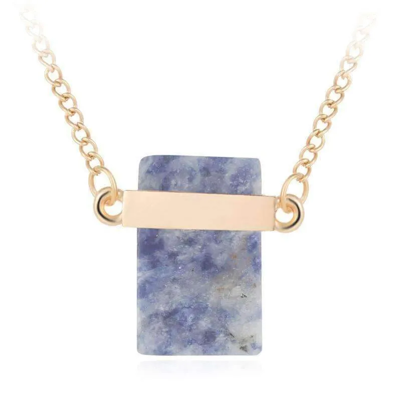 Natural Crystal Gold Necklace