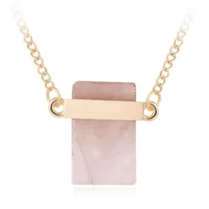 Natural Crystal Gold Necklace