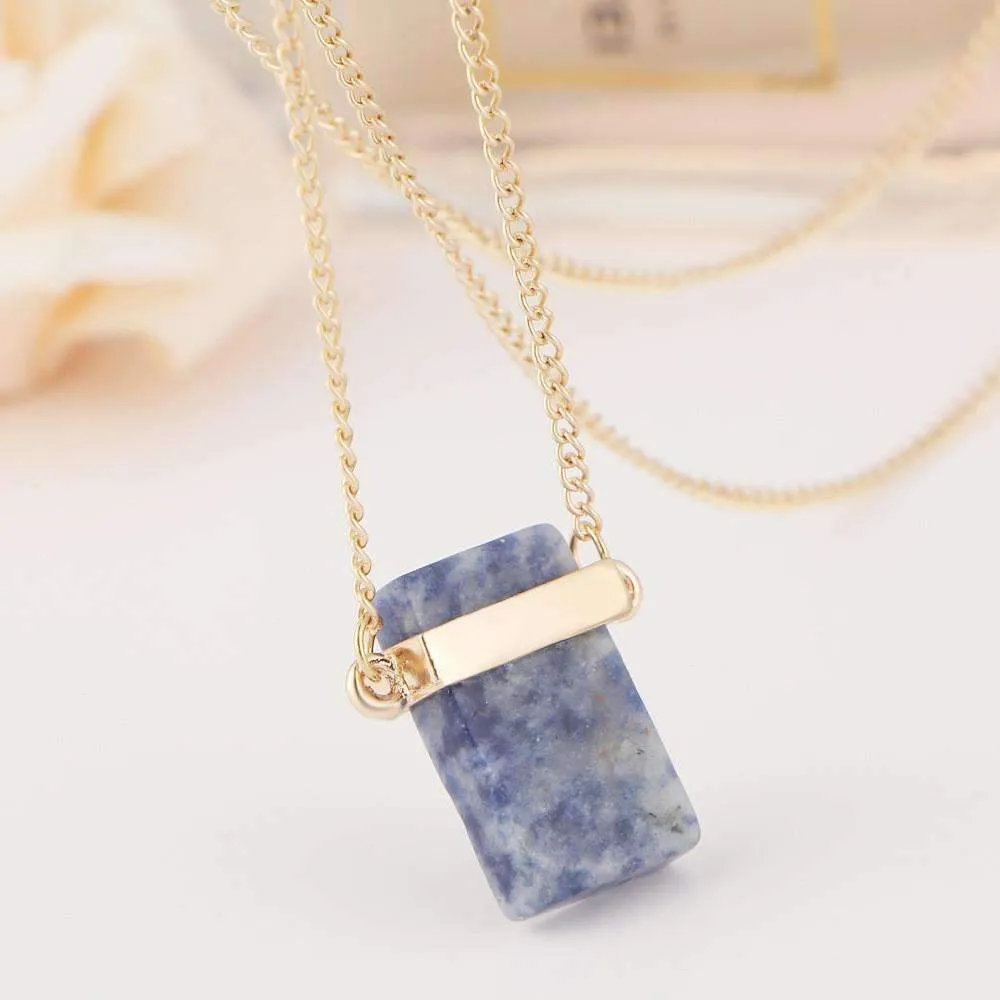 Natural Crystal Gold Necklace