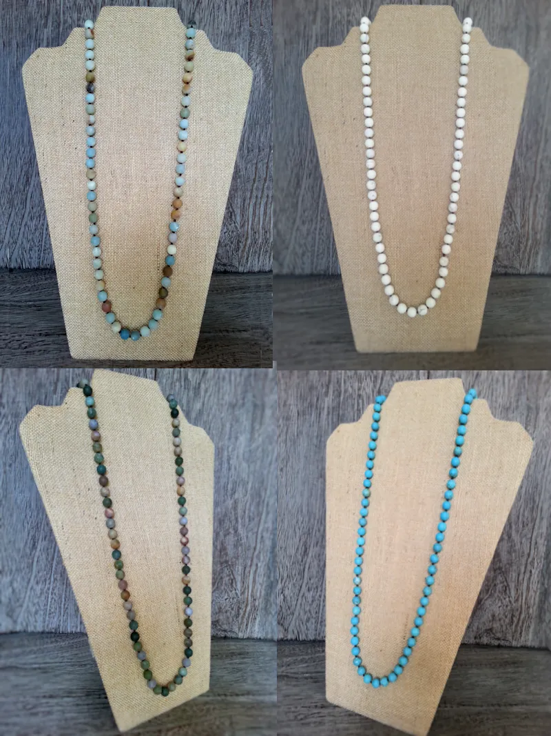 Natural Stone Necklaces - 34 to 36 inches