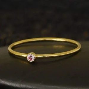 October Birthstone Gold-Fill Ring