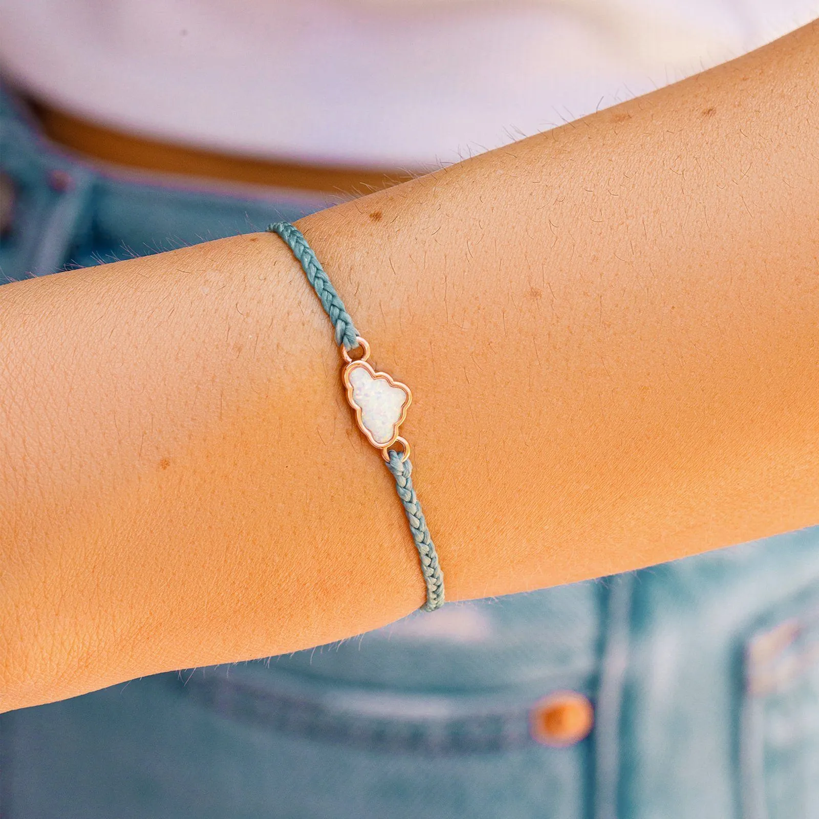 Opal Cloud Charm Bracelet