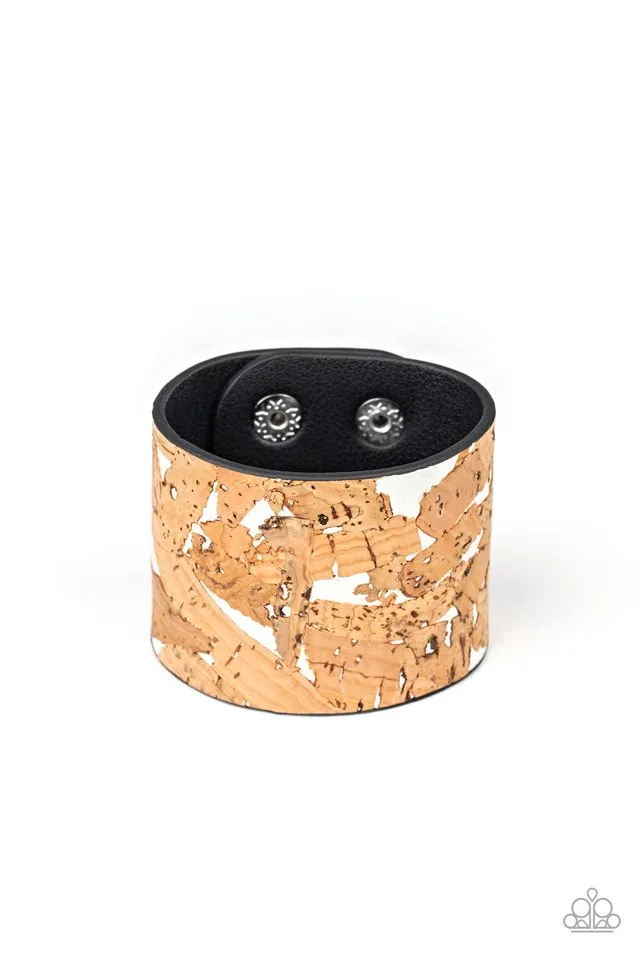 Paparazzi Bracelet ~ Cork Congo - White