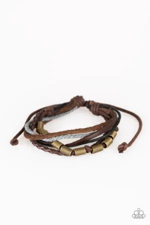 Paparazzi Bracelet ~ Forest Front Runner - Brown