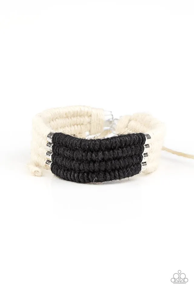 Paparazzi Bracelet ~ Hot Cross BUNGEE - Black