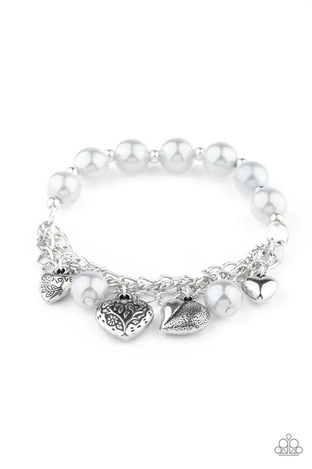 Paparazzi Bracelet ~ More Amour - Silver