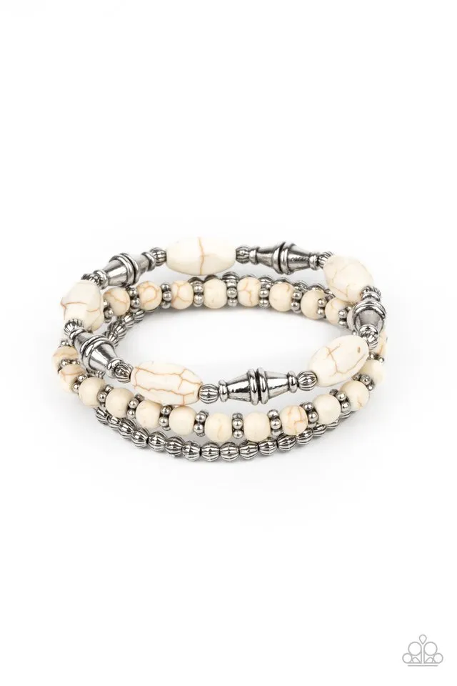 Paparazzi Bracelet ~ Sahara Sanctuary - White