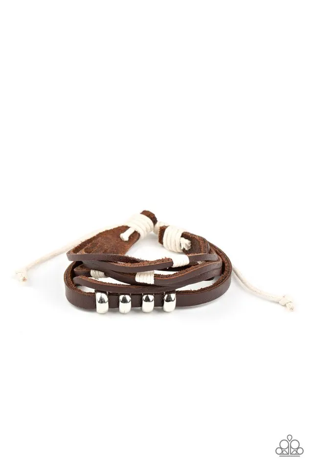 Paparazzi Bracelet ~ Solo Quest - Brown