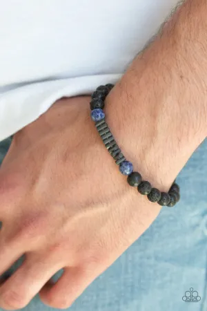 Paparazzi Courage Blue Lava Rock Bracelet