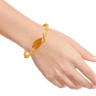 Phlox Petal Gold Bangle