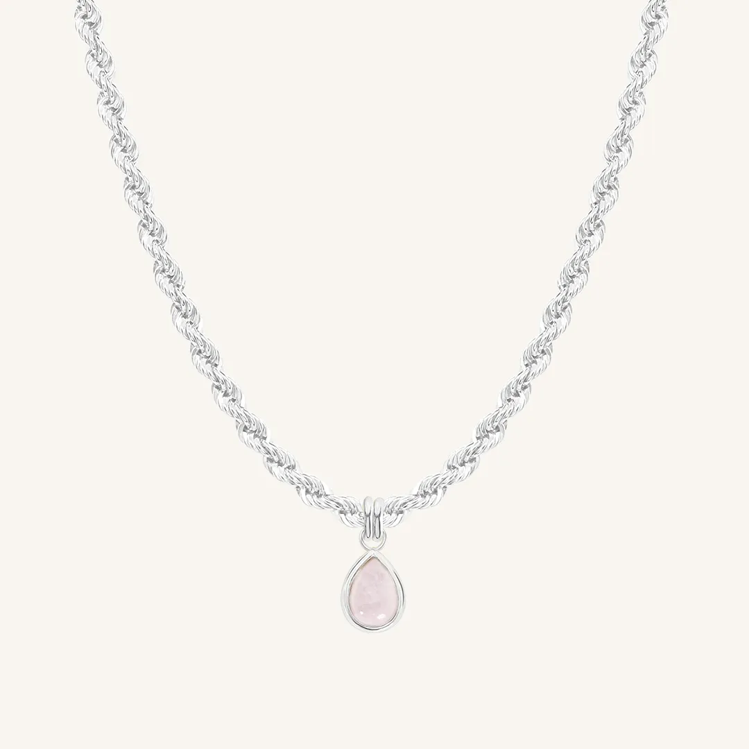 Rose Quartz Trove Charm Necklace