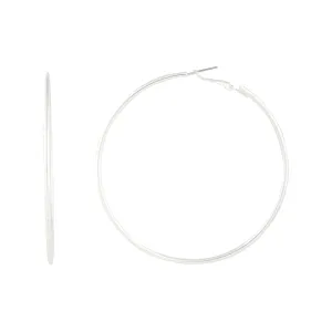 Silver Classic Medium Hoop Earrings