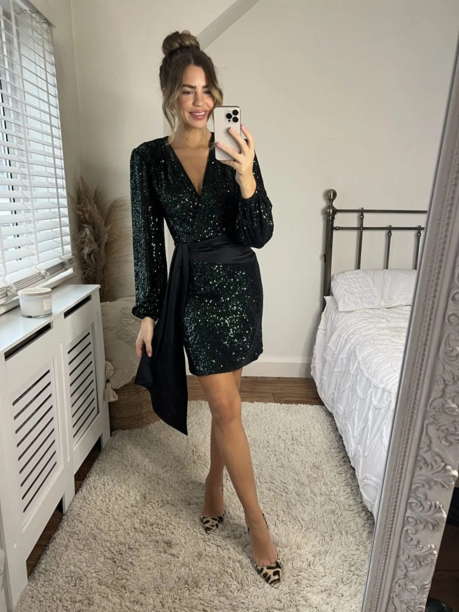 Slaytwins Daphne Sequin Wrap Dress