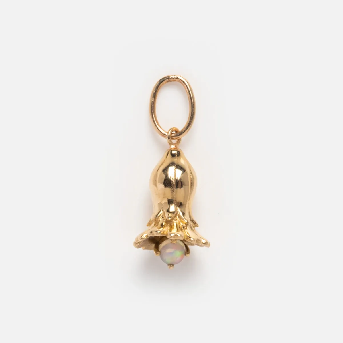 Solid Gold Birth Flower Bud Charm