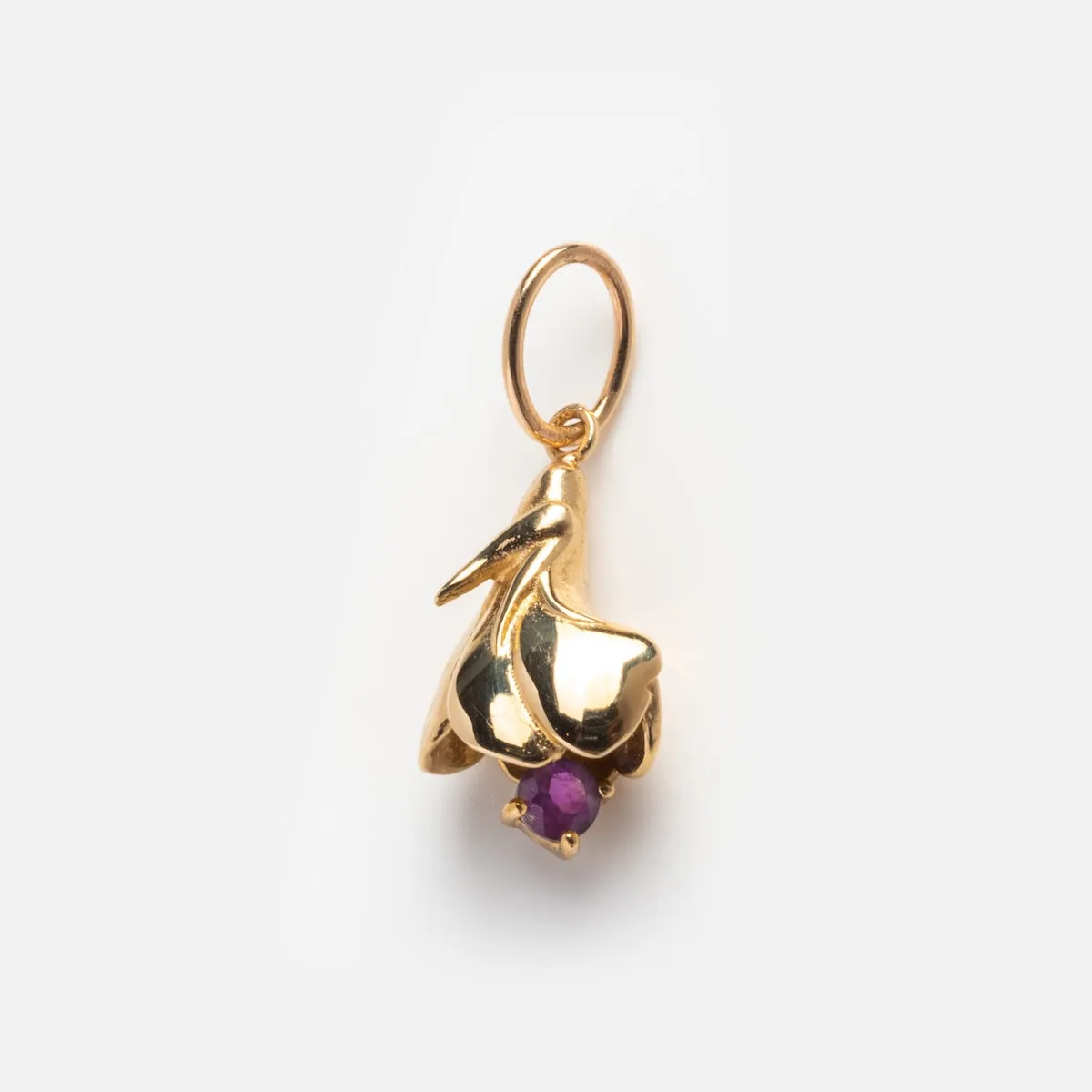 Solid Gold Birth Flower Bud Charm