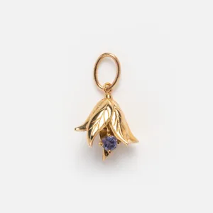 Solid Gold Birth Flower Bud Charm