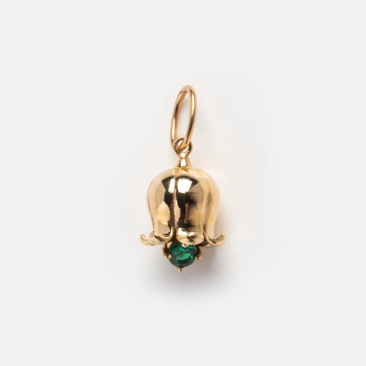 Solid Gold Birth Flower Bud Charm