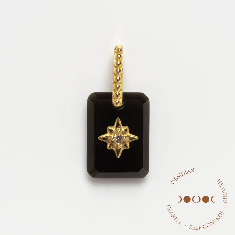 Solid Gold Crystal Amulet Charm for Manifestation