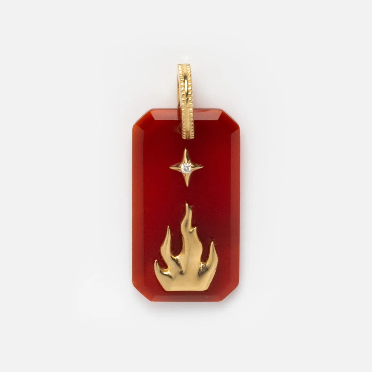 Solid Gold Crystal Element Charm