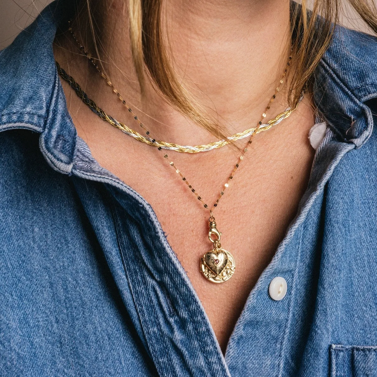 Solid Gold Locket Charm