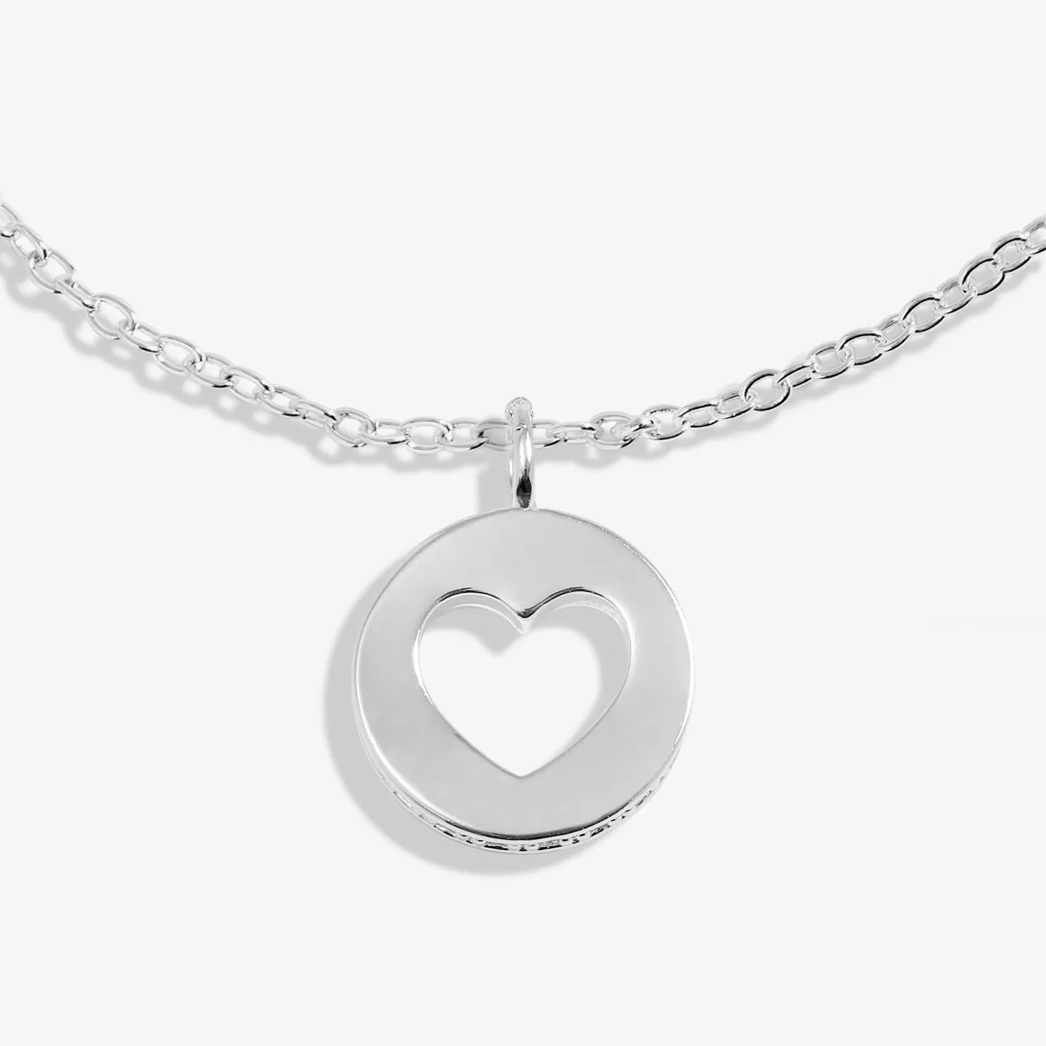 Style Stories Pave Edge Heart Silver Plated Bracelet 7719