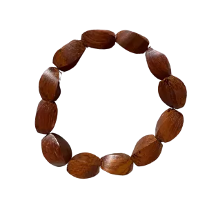 Tan Wood Twist Bracelet