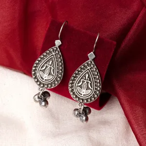 Teejh Annapurna Silver Oxidised Earrings