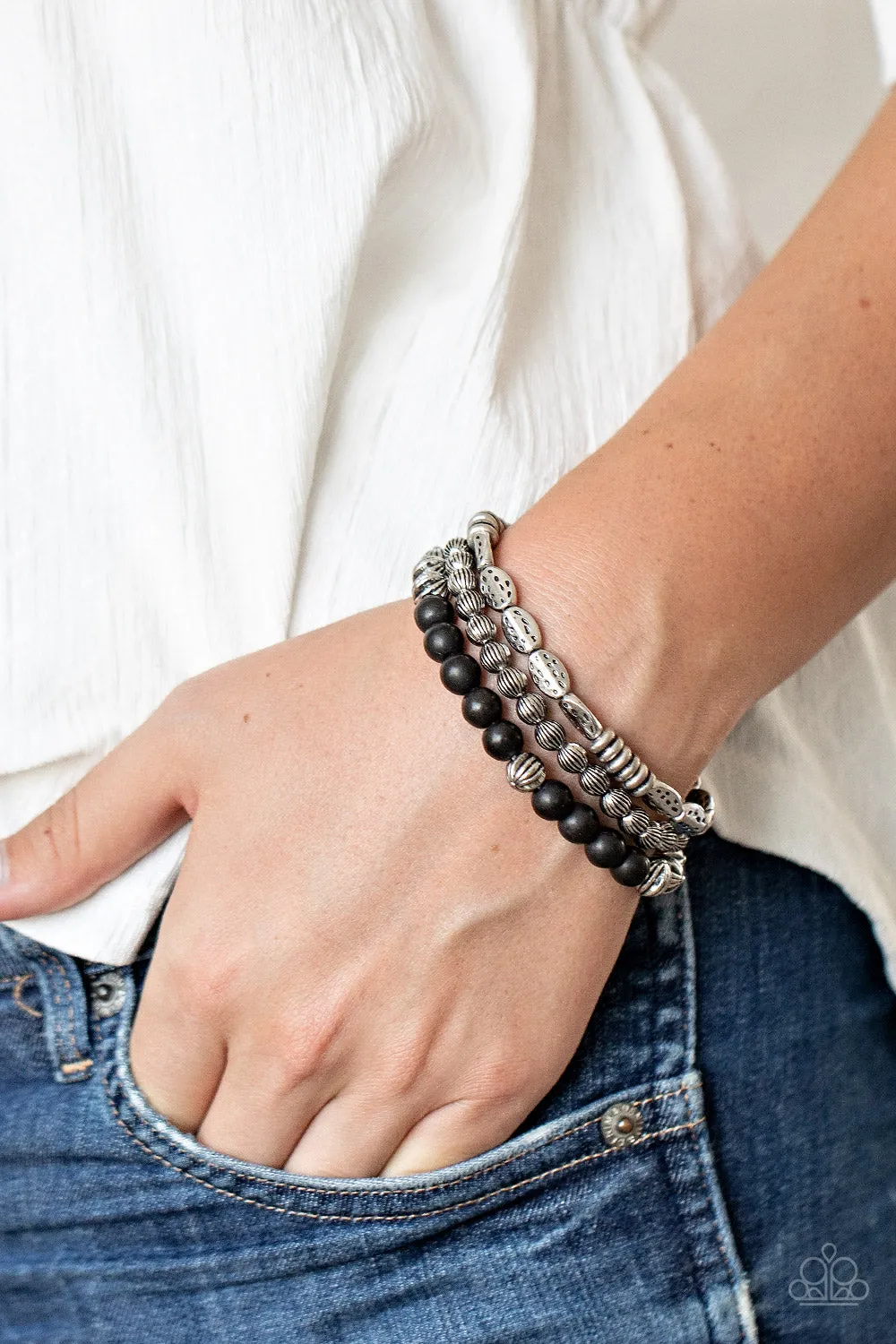 Trail Mix Mecca - Black Paparazzi Bracelet