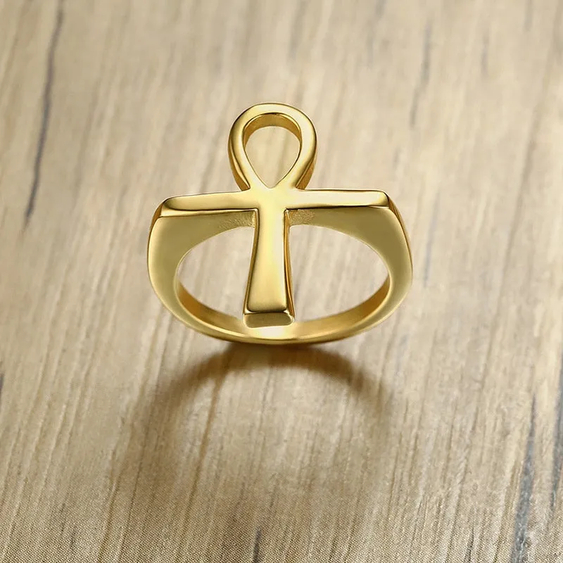 Unique Ankh Cross Rings